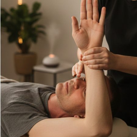 Relieve tension in the hand, wrist and arm